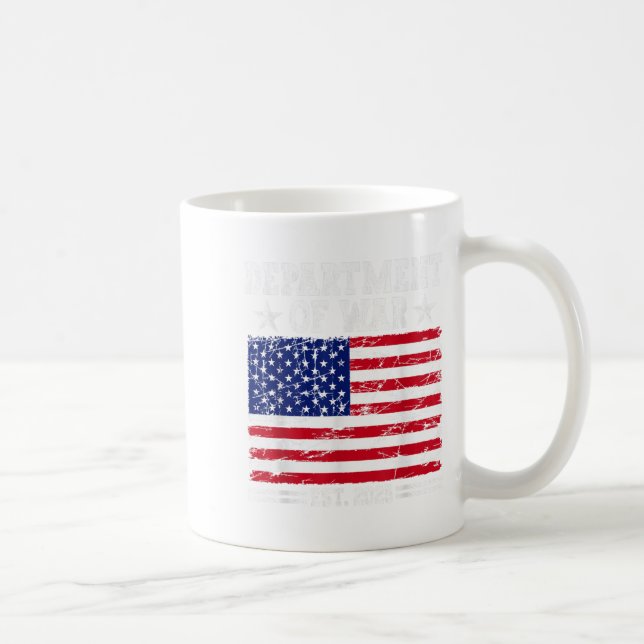 Department Of War Usa Camouflage Flag Department O Coffee Mug (Right)