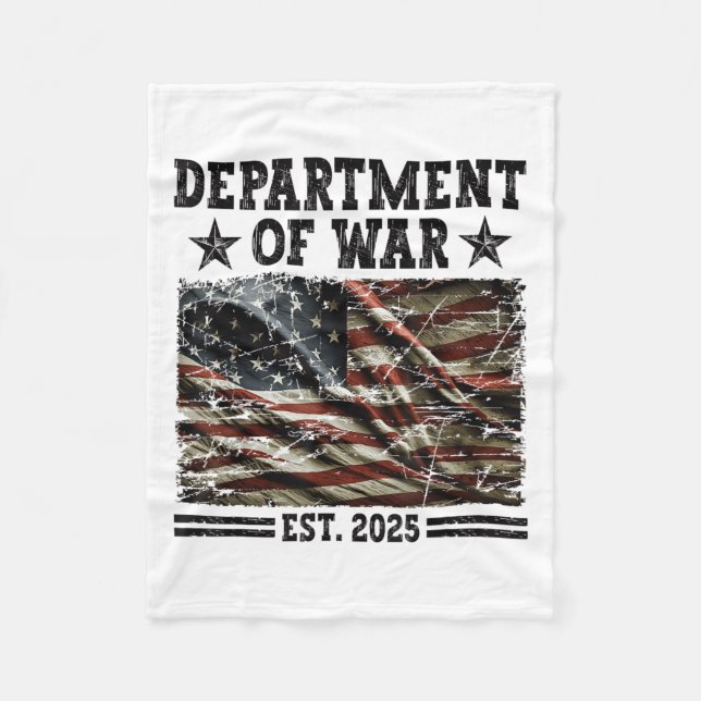 Department Of War Usa Camouflage Flag Department O Fleece Blanket (Front)