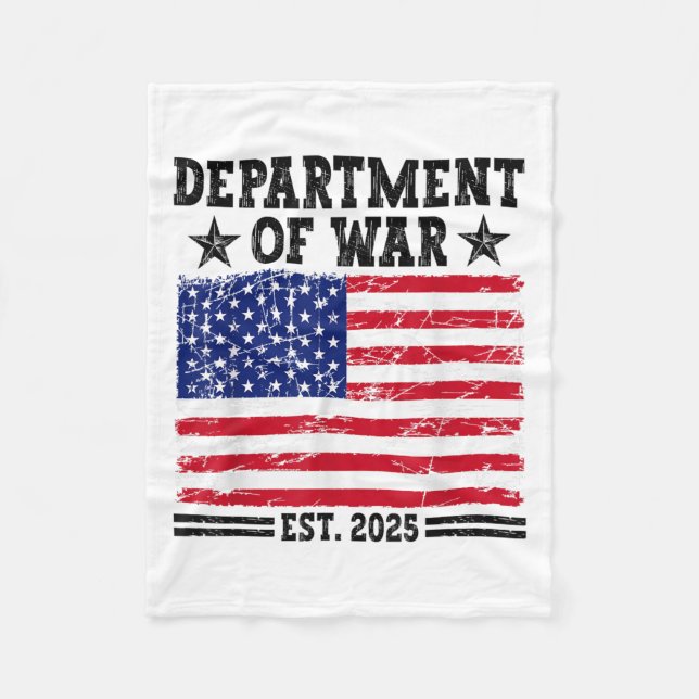 Department Of War Usa Camouflage Flag Department O Fleece Blanket (Front)