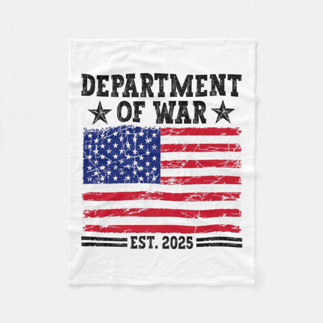 Department Of War Usa Camouflage Flag Department O Fleece Blanket (Front)