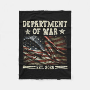 Department Of War Usa Camouflage Flag Department O Fleece Blanket