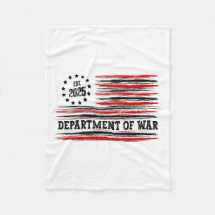 Department Of War Usa Camouflage Flag Department O Fleece Blanket