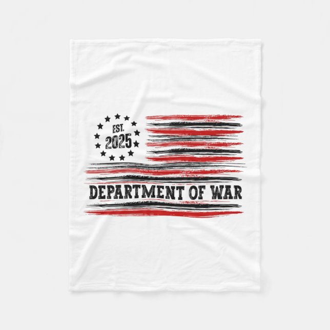Department Of War Usa Camouflage Flag Department O Fleece Blanket (Front)