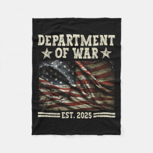 Department Of War Usa Camouflage Flag Department O Fleece Blanket