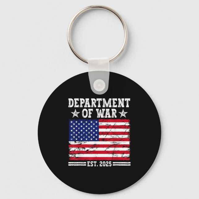 Department Of War Usa Camouflage Flag Department O Key Ring (Front)
