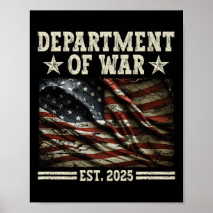 Department Of War Usa Camouflage Flag Department O Poster