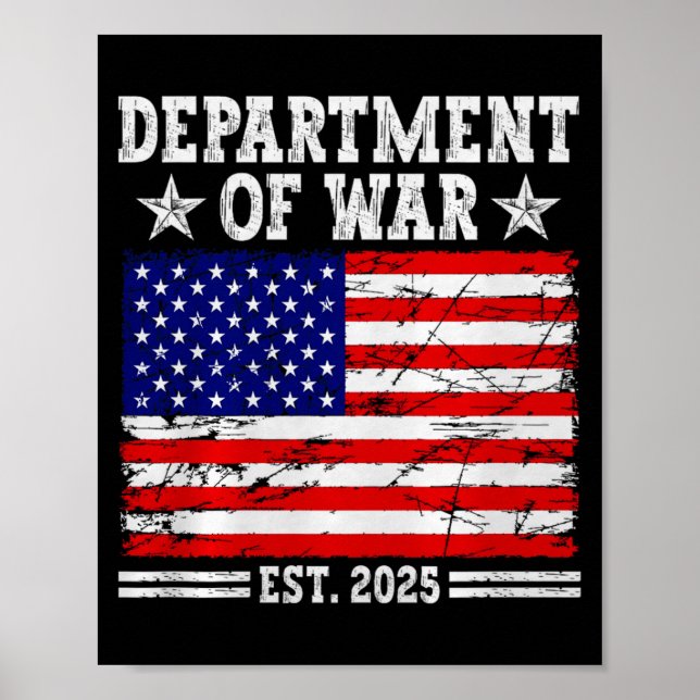 Department Of War Usa Camouflage Flag Department O Poster (Front)
