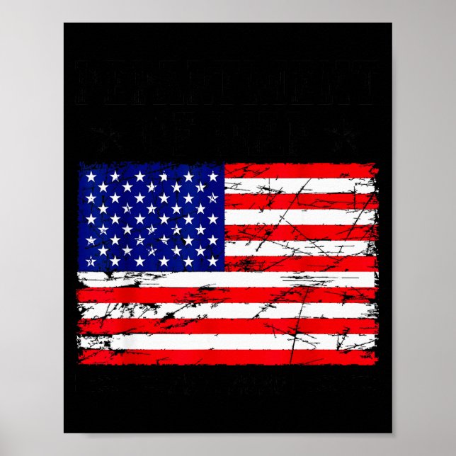 Department Of War Usa Camouflage Flag Department O Poster (Front)
