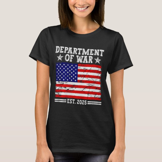 Department Of War Usa Camouflage Flag Department O T-Shirt (Front)