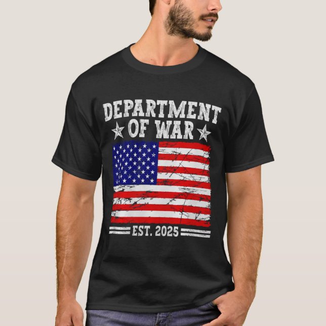 Department Of War Usa Camouflage Flag Department O T-Shirt (Front)