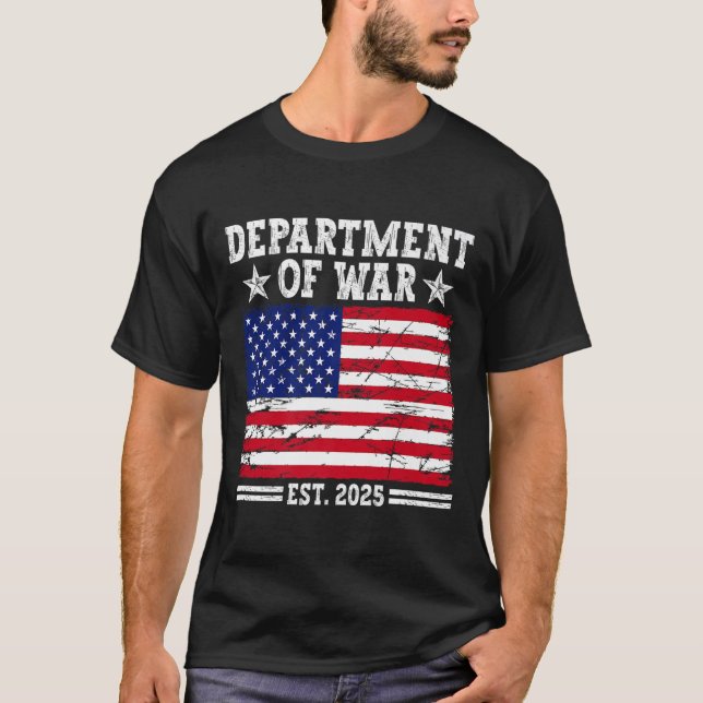 Department Of War Usa Camouflage Flag Department O T-Shirt (Front)
