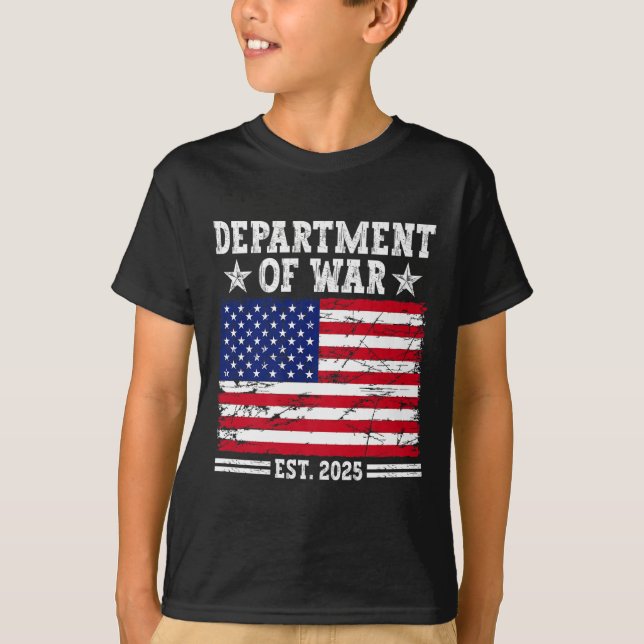 Department Of War Usa Camouflage Flag Department O T-Shirt (Front)