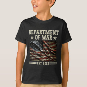 Department Of War Usa Camouflage Flag Department O T-Shirt