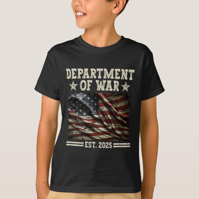 Department Of War Usa Camouflage Flag Department O T-Shirt (Front)