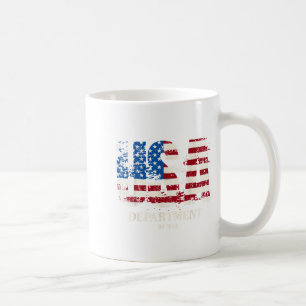 Department Of War Vintage Usa Flag Military 2025  Coffee Mug