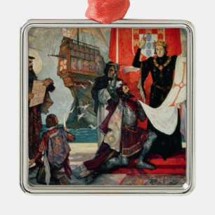 Departure for the Cape, King Manuel I of Metal Tree Decoration