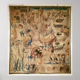 Departure of a Fleet of Ships Poster