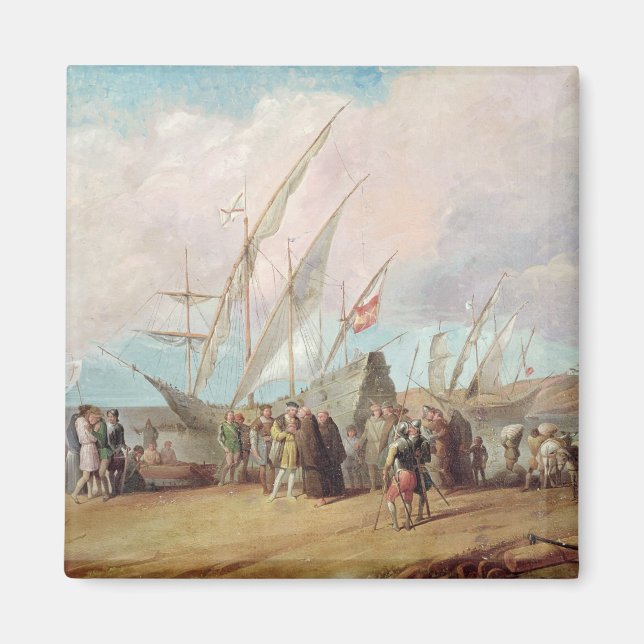Departure of Christopher Columbus  from Palos Magnet (Front)