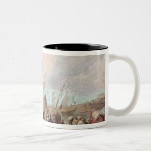 Departure of Christopher Columbus  from Palos Two-Tone Coffee Mug