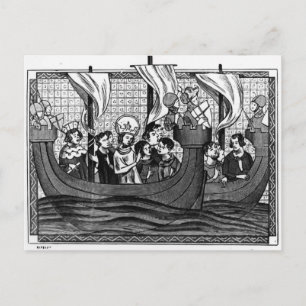 Departure of St. Louis for the Crusade Postcard