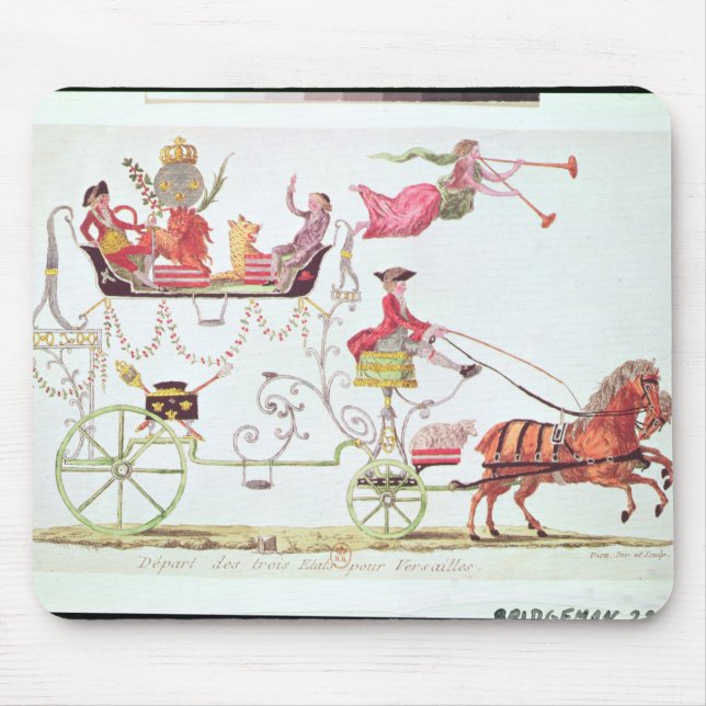 Departure of the Three Orders for Versailles Mouse Mat (Front)
