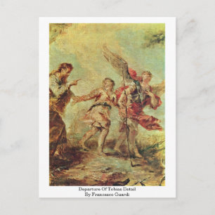 Departure Of Tobias Detail By Francesco Guardi Postcard