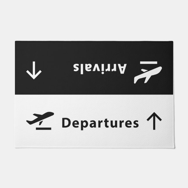 Departures Arrivals Doormat (Front)