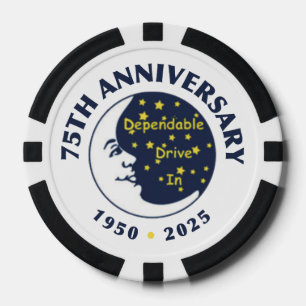 Dependable Drive In 75th Anniversary Poker Chips