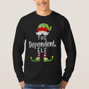 Dependant Elf Group Christmas Pajama Party T-Shirt