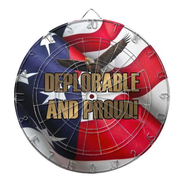 DEPLORABLE AND PROUD DARTBOARD (Front)