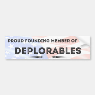 Deplorable bumper sticker