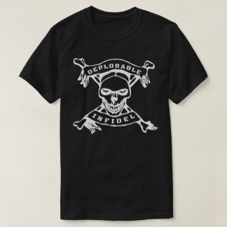 Deplorable Infidel Skull & Cross Bones Pro Trump T-Shirt