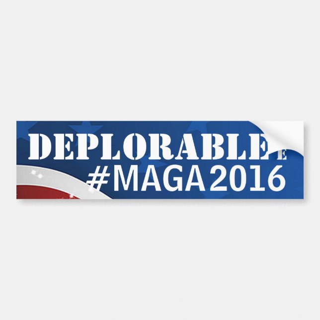 Deplorable Me #MAGA/ Make America Great Again Bumper Sticker (Front)