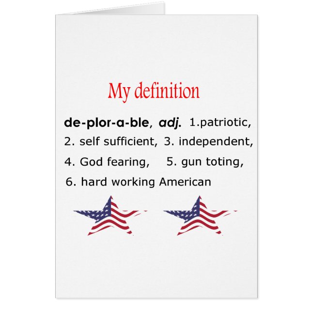 Deplorable, my definition (Front)
