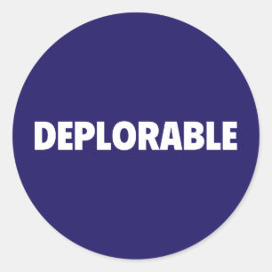 Deplorable Trump Supporter Pinback Sticker
