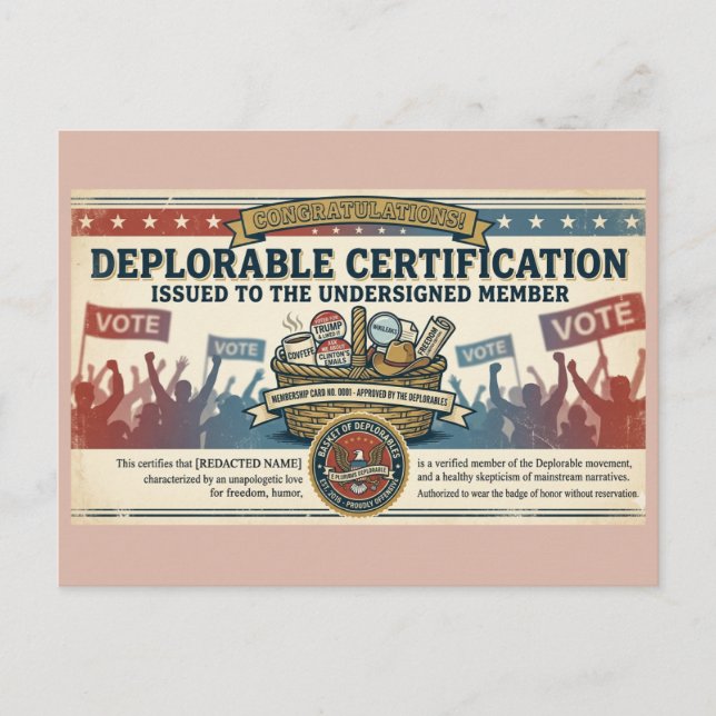 Deplorables Postcard (Front)