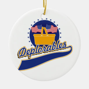 Deplorables Team Logo Ceramic Tree Decoration