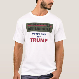 Deployable/Deplorable Vets for Trump Army Green T-Shirt