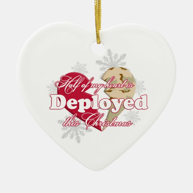 Deployed this ChristmasHeartHalf Ornament (Front)