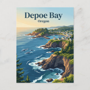 Depoe Bay, Oregon Postcard