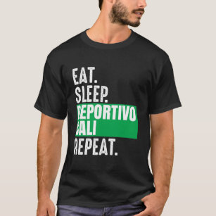 Deportivo Cali Eat Sleep Repeat Fan Colombia T-Shirt