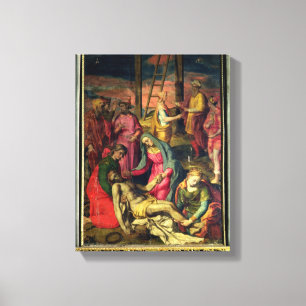 Deposition from the Cross, 1582 (tempera on panel) Canvas Print