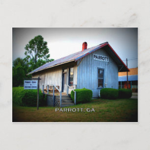 DEPOT - Parrott, Georgia Postcard