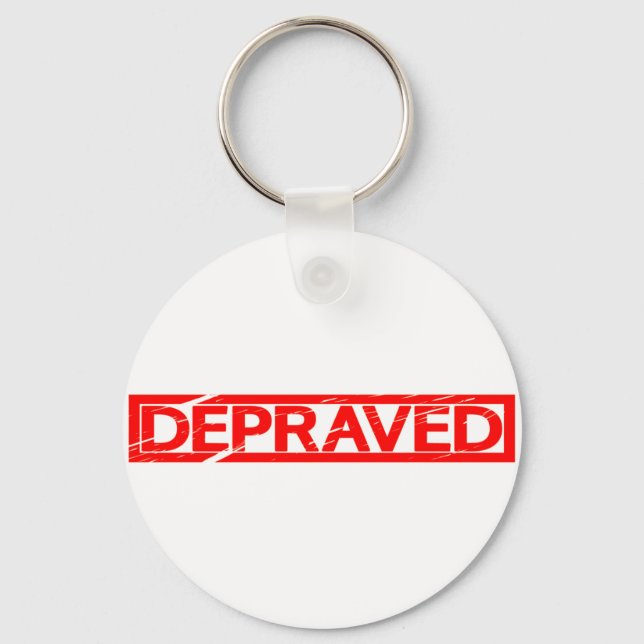 Depraved Stamp Key Ring (Front)