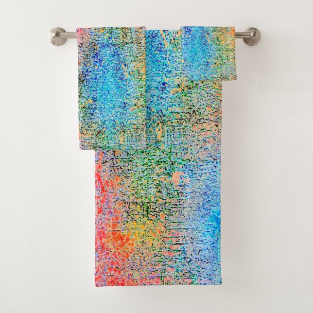 Depredation of colours bath towel set (Insitu)