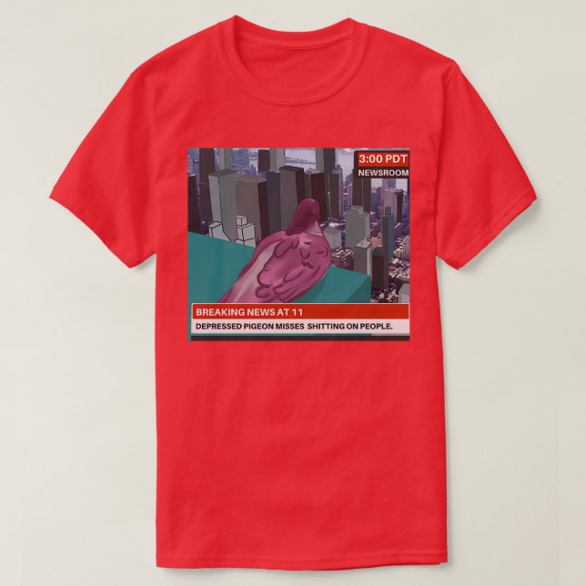 Depressed pigeon misses T-Shirt (Design Front)