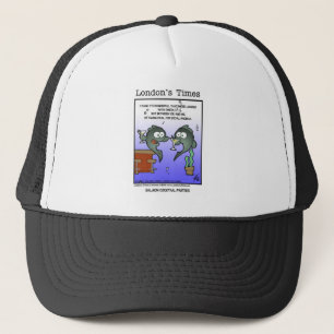 Depressed Salmon Funny Cards Mugs & Gifts Trucker Hat