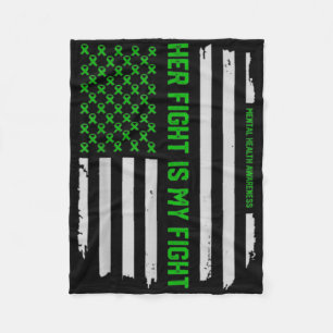 Depression Anxiety Mental Health Awareness Fleece Blanket