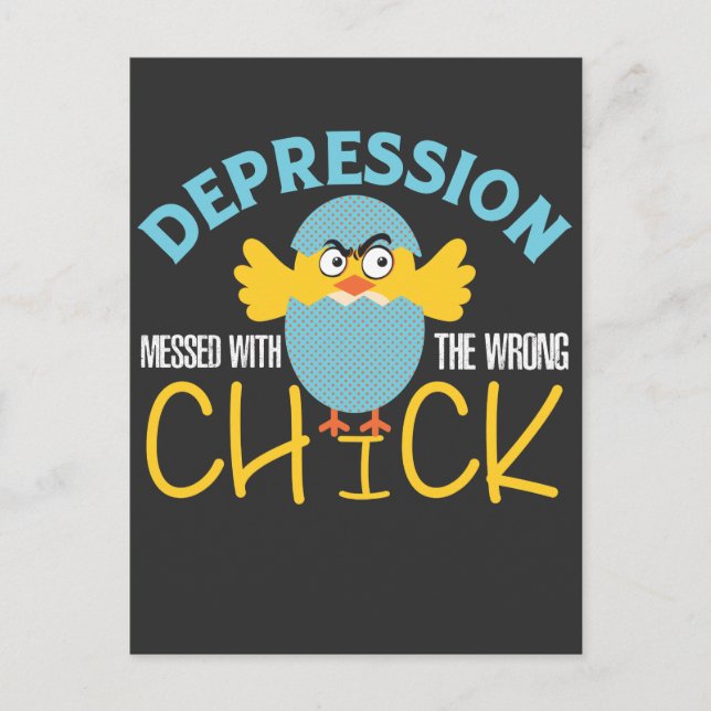 Depression Awareness Bipolar Mental Health Humour Postcard (Front)