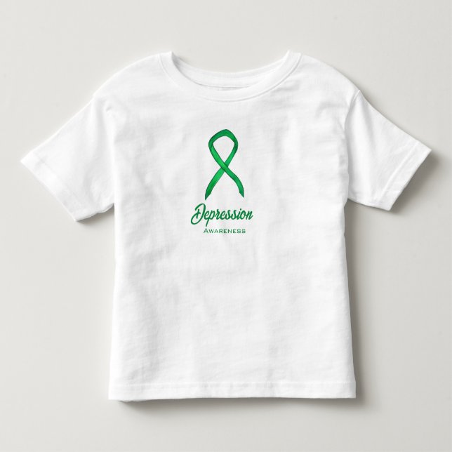Depression Awareness Ribbon Custom Art Shirt (Front)
